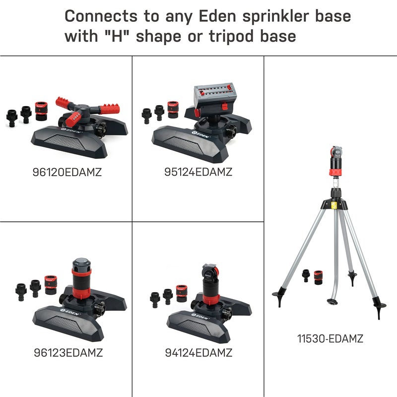 Eden 16039 Adjustable 6-Pattern Mobile Rotary Gear Drive Lawn & Garden Sprinkler Head - Image 5